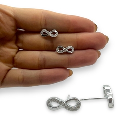 2.4 gr Aros Infinito con Cubics - Últimas Unidades Plata Italiana - comprar online