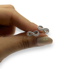 2.4 gr Aros Infinito con Cubics - Últimas Unidades Plata Italiana en internet