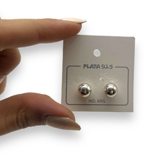 Aros Bolitas Pasantes - Variedad de Medidas Plata Italiana en internet
