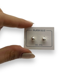 Aros Bolitas Pasantes - Variedad de Medidas Plata Italiana - Stal Joyas