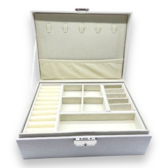 Estuche Premium Grande (23 x 19 cm) - Cuerina Blanca (X1 Unidad) - tienda online