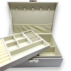 Imagen de Estuche Premium Grande (23 x 19 cm) - Cuerina Blanca (X1 Unidad)