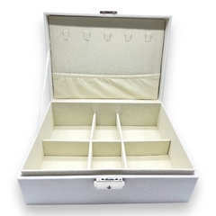 Estuche Premium Grande (23 x 19 cm) - Cuerina Blanca (X1 Unidad)