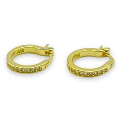 2.6 gr Aros Cubanos Cubica (16 mm) Plata Italiana Dorado - comprar online