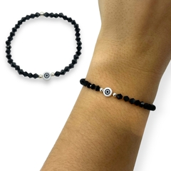 VOL-104-2 Pulsera Elastizada con Ojo - Variedad de Colores Cristal de Roca en internet