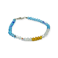 SWA-26 Pulsera Piedras Edición Argentina Plata Italiana - comprar online