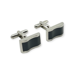 SIN-171 Gemelos Esmaltado Negro- Últimas Unidades Acero Quirúrgico ((Para Camisa Puño Francés)) - comprar online