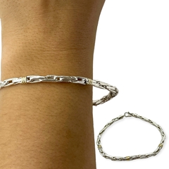 PU 3 - RE Pulsera Eslabones / Variedad de Medidas Plata y Oro