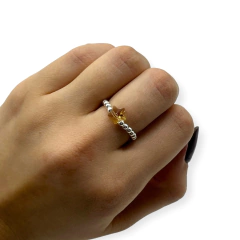 SIN-SWA Anillo Elastizado Estrellas - Variedad de Colores Plata Italiana - Stal Joyas