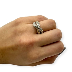 AV 569 Anillo Infinito Plata y Oro - comprar online