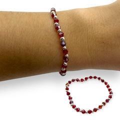 VOL-104-1 Pulsera Elastizada - Variedad de Colores Cristal de Roca - Stal Joyas