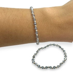 VOL-104-1 Pulsera Elastizada - Variedad de Colores Cristal de Roca - Stal Joyas