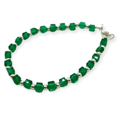 VOL-102 Pulseras Cristal de Roca Cuadradas - Variedad de Colores Acero Blanco - comprar online