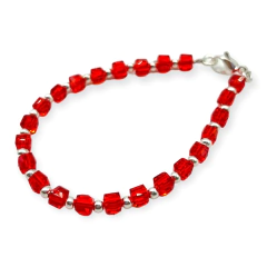 VOL-102 Pulseras Cristal de Roca Cuadradas - Variedad de Colores Acero Blanco en internet