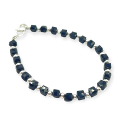 VOL-102 Pulseras Cristal de Roca Cuadradas - Variedad de Colores Acero Blanco - comprar online