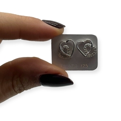 ART-158/2 Aros Pasantes Doble Corazon Plata 925 - comprar online