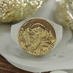 AG-248 Anillo San Benito Plata y Oro
