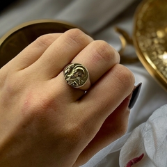 AG-248 Anillo San Benito Plata y Oro en internet