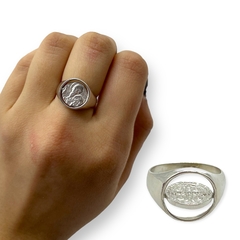 AG-335-PL Anillo Reversible San Benito Plata 925 (SIN ESTUCHE) - Stal Joyas