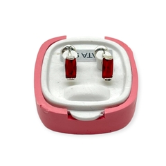 ART-1000 Abridores Cuadrados Cubics - Variedad de Colores (7x4 mm) Plata 925 - Stal Joyas