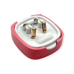 ART-1000 Abridores Cuadrados Cubics - Variedad de Colores (7x4 mm) Plata 925 - tienda online