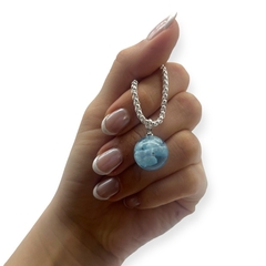 Conjunto ( 45 cm) "Cielo" Nubes Encapsuladas y Brilla Oscuridad Acero Blanco - Stal Joyas