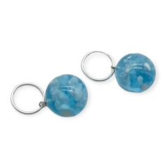 Aros Argollas "Cielo" - Variedad de Colores (13 mm) Nubes Encapsuladas y Brilla Oscuridad Plata 925 - comprar online
