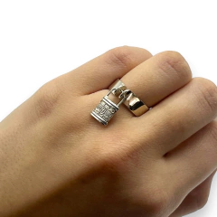 EU 154 Anillo con Dije Colgante Plata 925