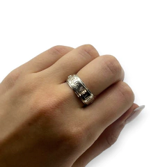 AV 781 - DEJA FLUIR Anillo con Frase Plata 925 - comprar online