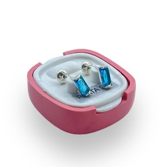 ART-1000 Abridores Cuadrados Cubics - Variedad de Colores (7x4 mm) Plata 925 - tienda online