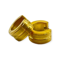 3308 Aros Cubanos (14 mm) Acero Quirúrgico Dorado