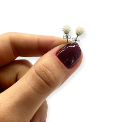 3345-6 Aros Pasantes Micro Perla Blanca (6 mm) Acero Quirúrgico - comprar online