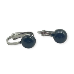 3389 Aros Perla Negra (A Presión) Acero Quirúrgico - Stal Joyas