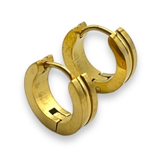 3316 Aros Cubanos (15 mm) Acero Quirúrgico Dorado - comprar online