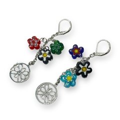 3279 Aros Colgantes Piedras Murano Acero Quirúrgico - comprar online