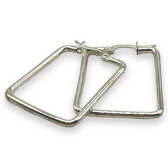 3272-25-PL Aros Argollas Cuadrada (25 mm) Acero Blanco