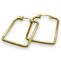 3272-25-DO Aros Argollas Cuadradas (25 mm) Acero Dorado