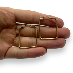 3272-25-DO Aros Argollas Cuadradas (25 mm) Acero Dorado en internet