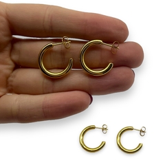 3271-DO Aros Medias Argollas - Variedad de Medidas Acero Dorado - comprar online