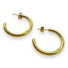 3271-DO Aros Medias Argollas - Variedad de Medidas Acero Dorado - Stal Joyas