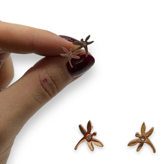 3202-RO Aros Pasantes Libélula Cubic (10 mm) Acero Quirúrgico Rose