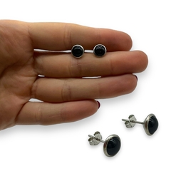 3222-9 Aros Pasantes Piedra Negra (9 mm) Acero Quirúrgico