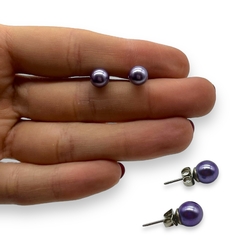 3216-7 Aros Pasantes Perla Violeta (7 mm) Acero Quirúrgico