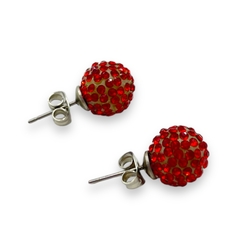 3203-2 / 3204-2 Aros Pasantes Bola de Fuego Roja - Variedad de Medidas Acero Quirúrgico - comprar online