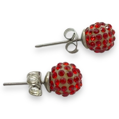 3203-2 / 3204-2 Aros Pasantes Bola de Fuego Roja - Variedad de Medidas Acero Quirúrgico en internet