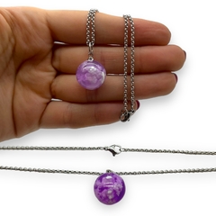 Conjunto ( 45 cm) "Cielo" - Color Violeta Nubes Encapsuladas y Brilla Oscuridad Acero Quirúrgico - comprar online