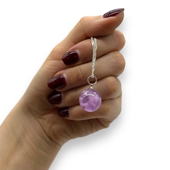 Conjunto ( 45 cm) "Cielo" - Color Violeta Nubes Encapsuladas y Brilla Oscuridad Plata 925 en internet