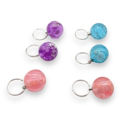 Aros Argollas "Cielo" - Variedad de Colores (13 mm) Nubes Encapsuladas y Brilla Oscuridad Plata 925