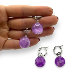 Aros Argollas "Cielo" - Variedad de colores (15 mm) -Nubes Encapsuladas y Brilla Oscuridad Acero Quirúrgico - comprar online