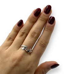 AV 009 Anillo Abrazo Plata 925 (SIN ESTUCHE) - tienda online